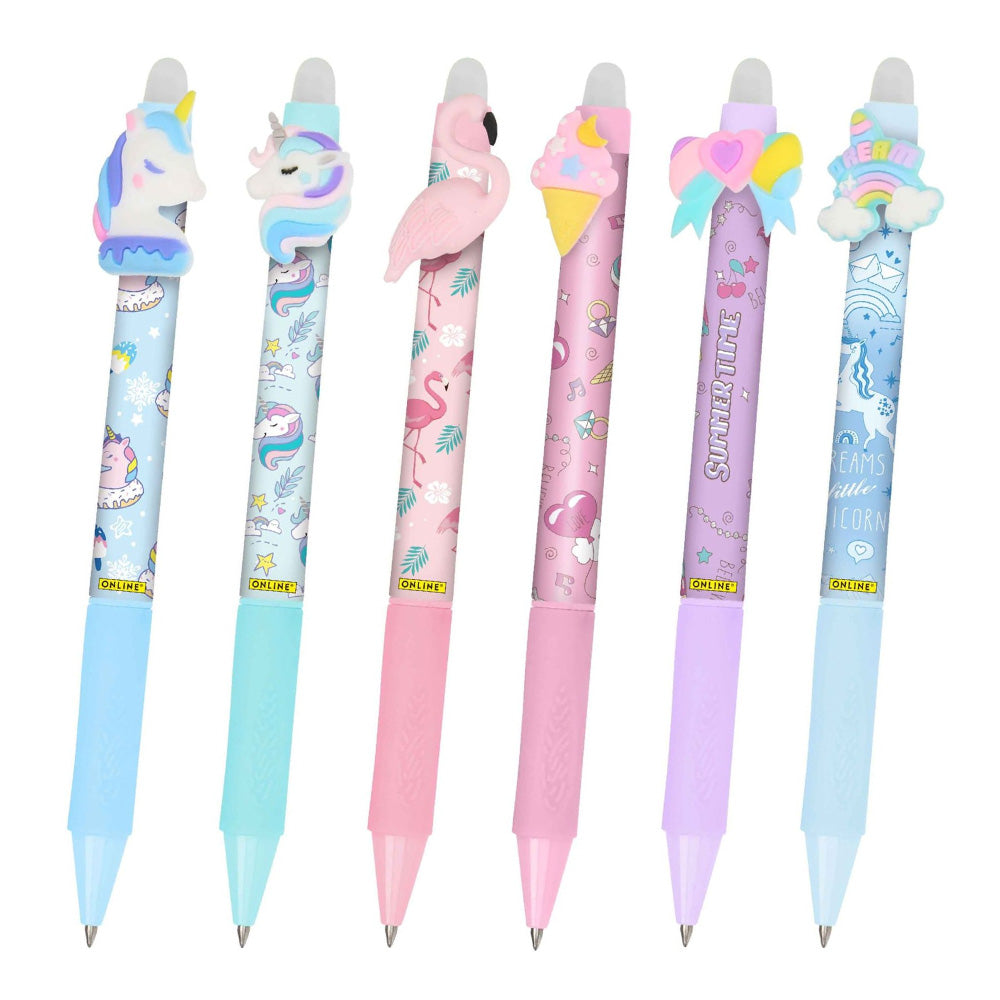 ONLINE magiXX Erasable Gel Pen Fun Set of 6 Assorted