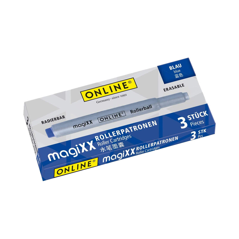 Online magiXX Rollerball Cartridge Set of 3 Blue