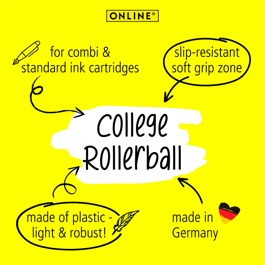 ONLINE College Rollerball Black Style Blue