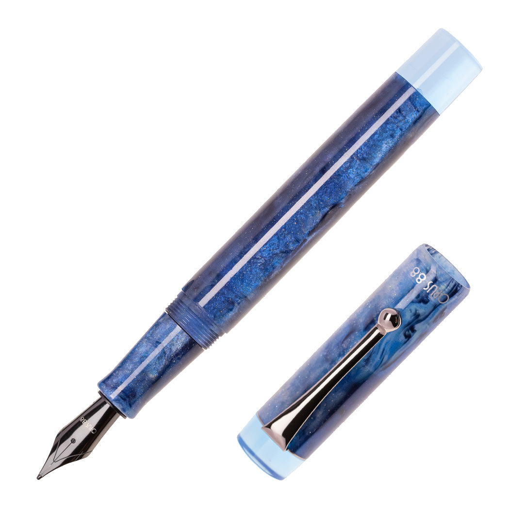 Opus 88 Demonstrator Eye Dropper Fountain Pen Sapphire