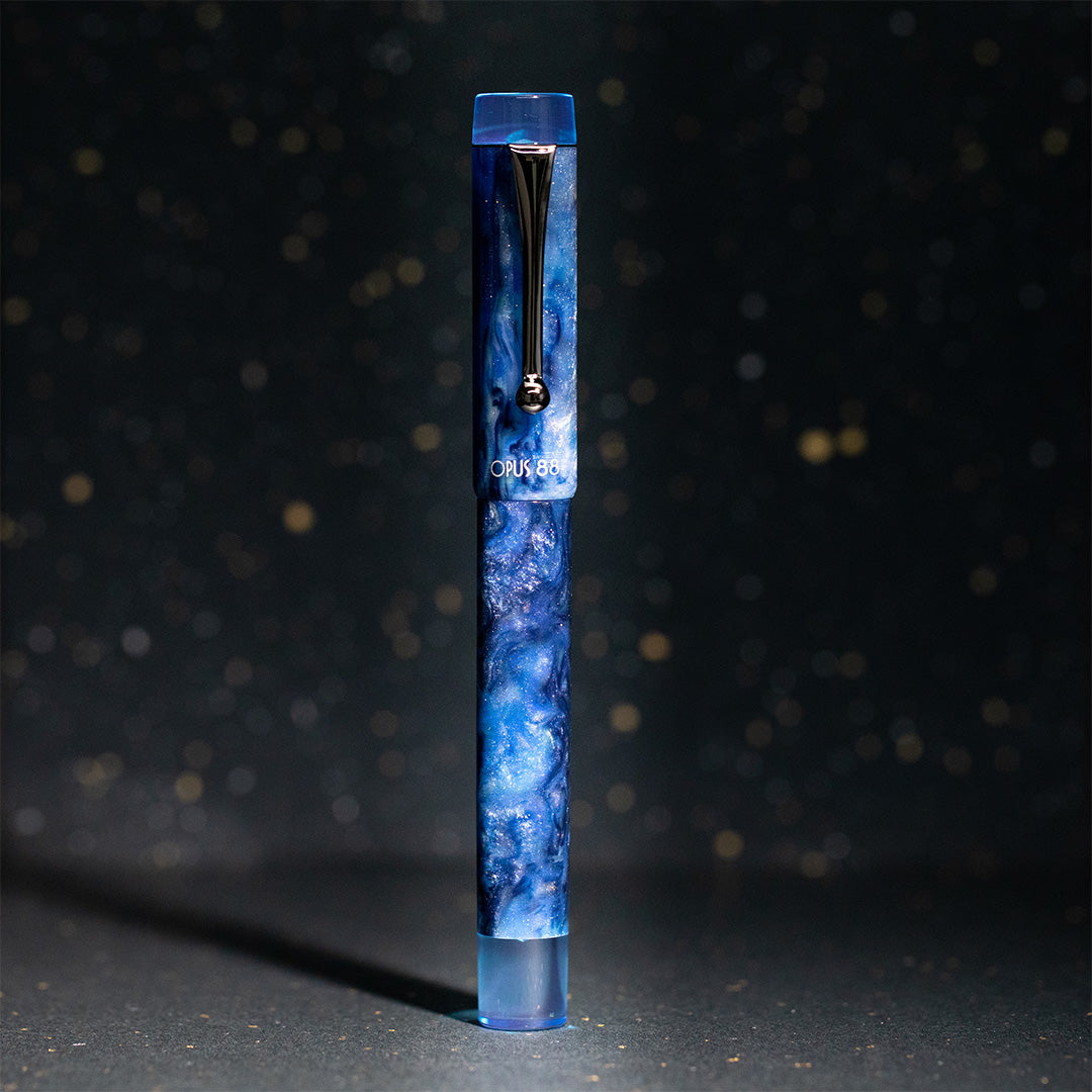 Opus 88 Demonstrator Eye Dropper Fountain Pen Sapphire