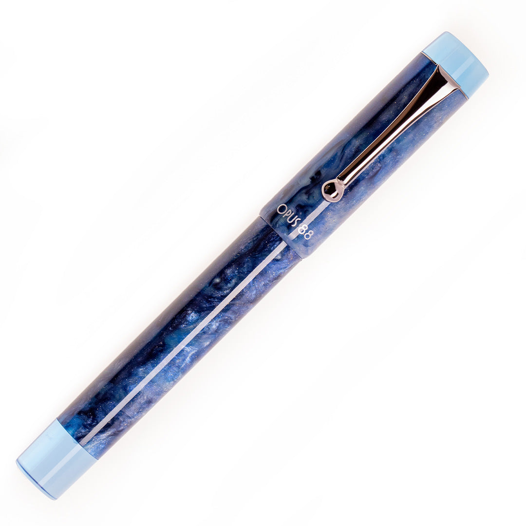 Opus 88 Demonstrator Eye Dropper Fountain Pen Sapphire