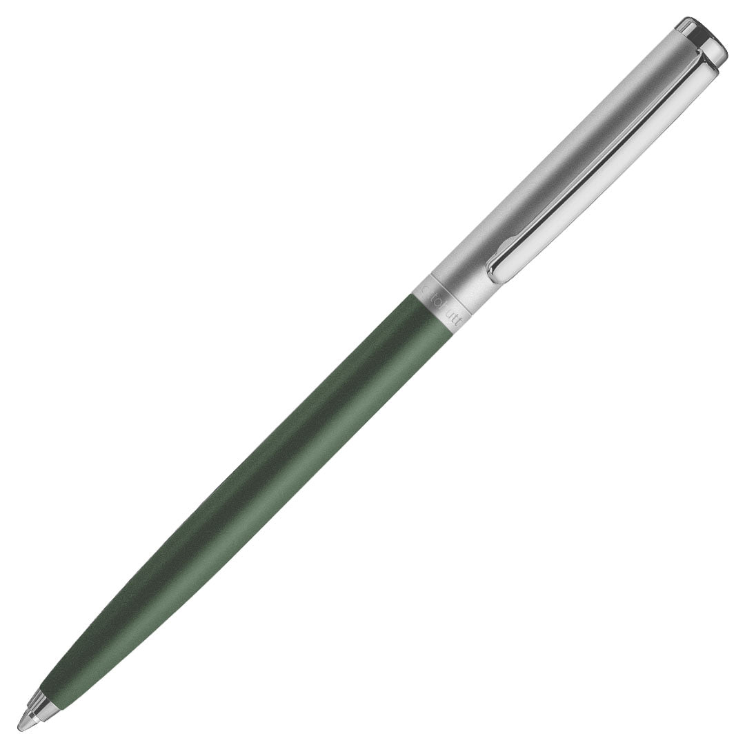 Otto Hutt design01 Ballpoint Pen Frosted Sage Green Ruthenium Trim