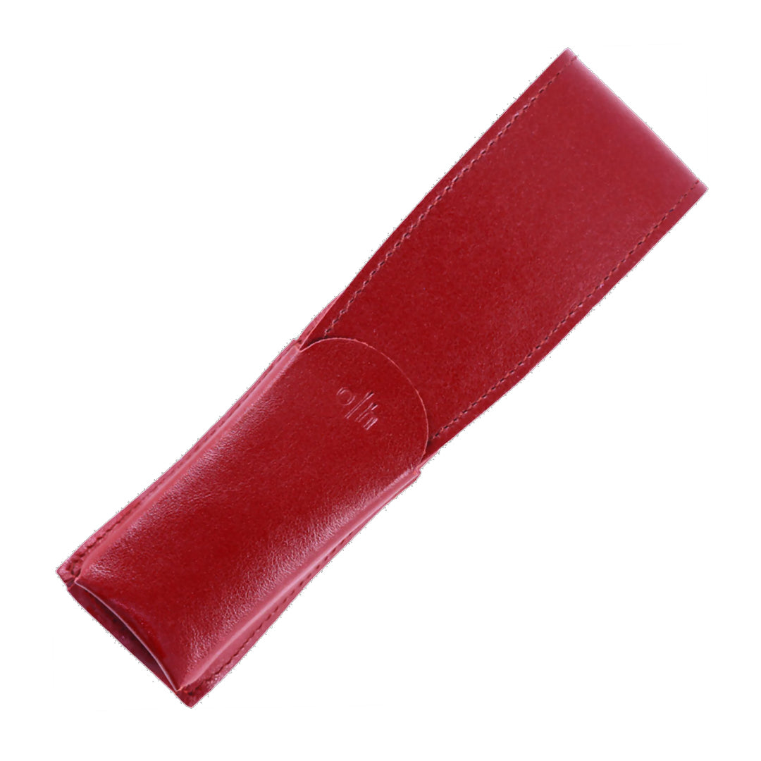 Otto Hutt Leather Pen Case for Two Pens Red