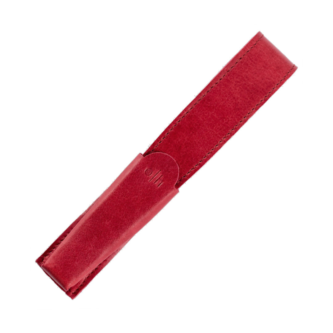 Otto Hutt Leather Pen Case for One Pen Red