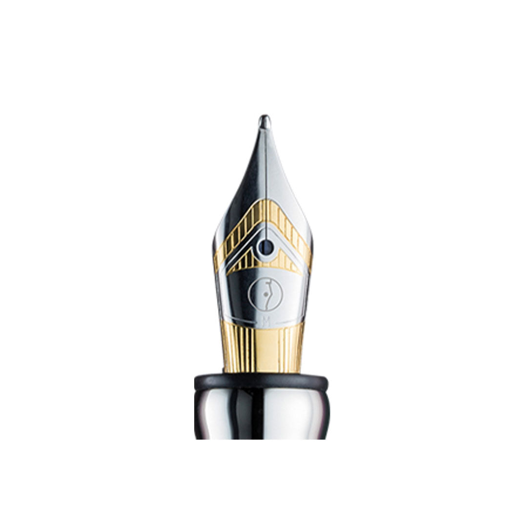 Otto Hutt design03 Nib Unit Steel Platinum Plated Bicoloured Nib