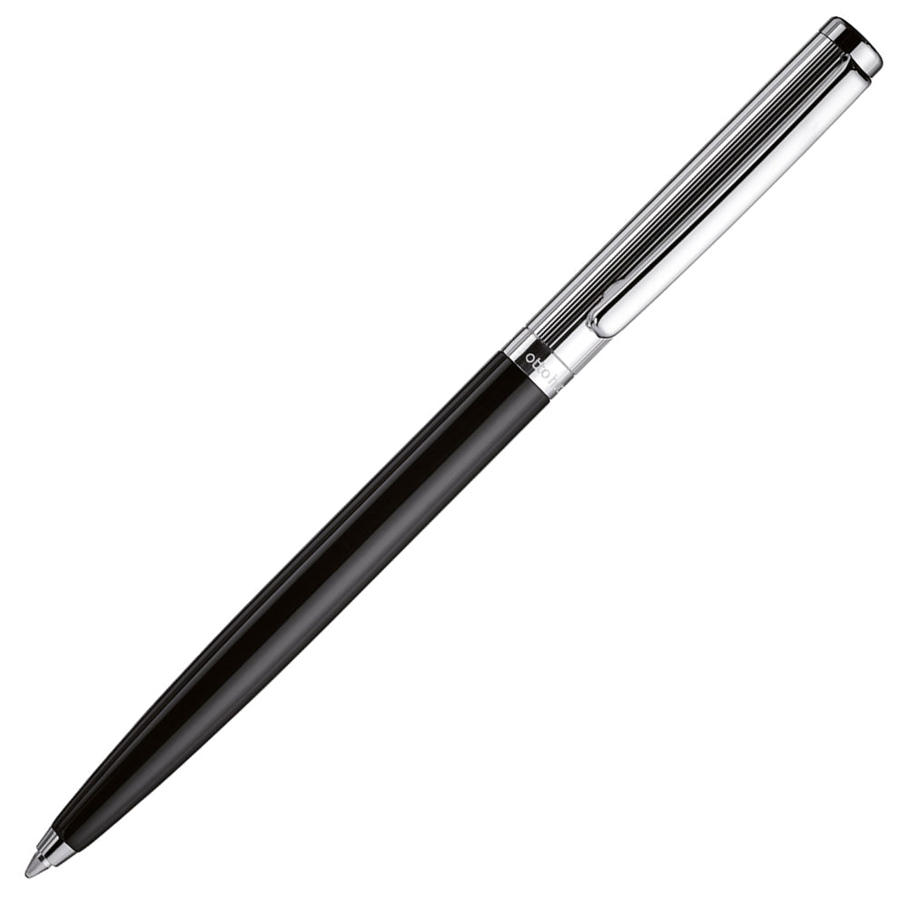 Otto Hutt design01 Mechanical Pencil Thread Guilloché Black with Platinum Trim