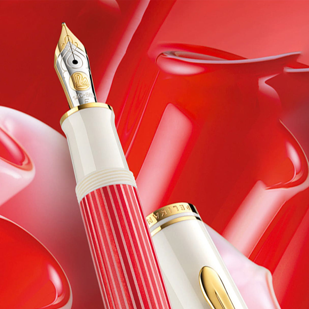 Pelikan Souveran M600 Fountain Pen Red-White