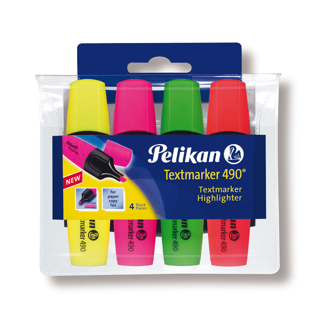 Pelikan Textmarker 490 Highlighter Wallet of 4