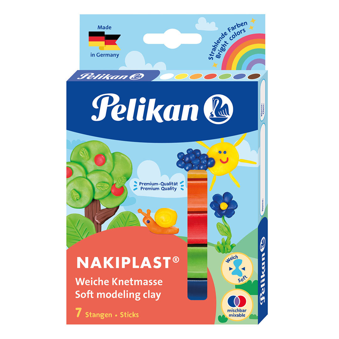 Pelikan Nakiplast Modelling Clay Set of 7 Assorted