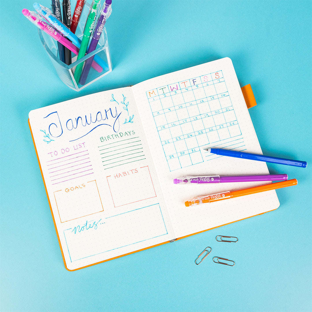 Pilot FriXion Stick Erasable Gel Pens 6 Piece Wallet Assorted