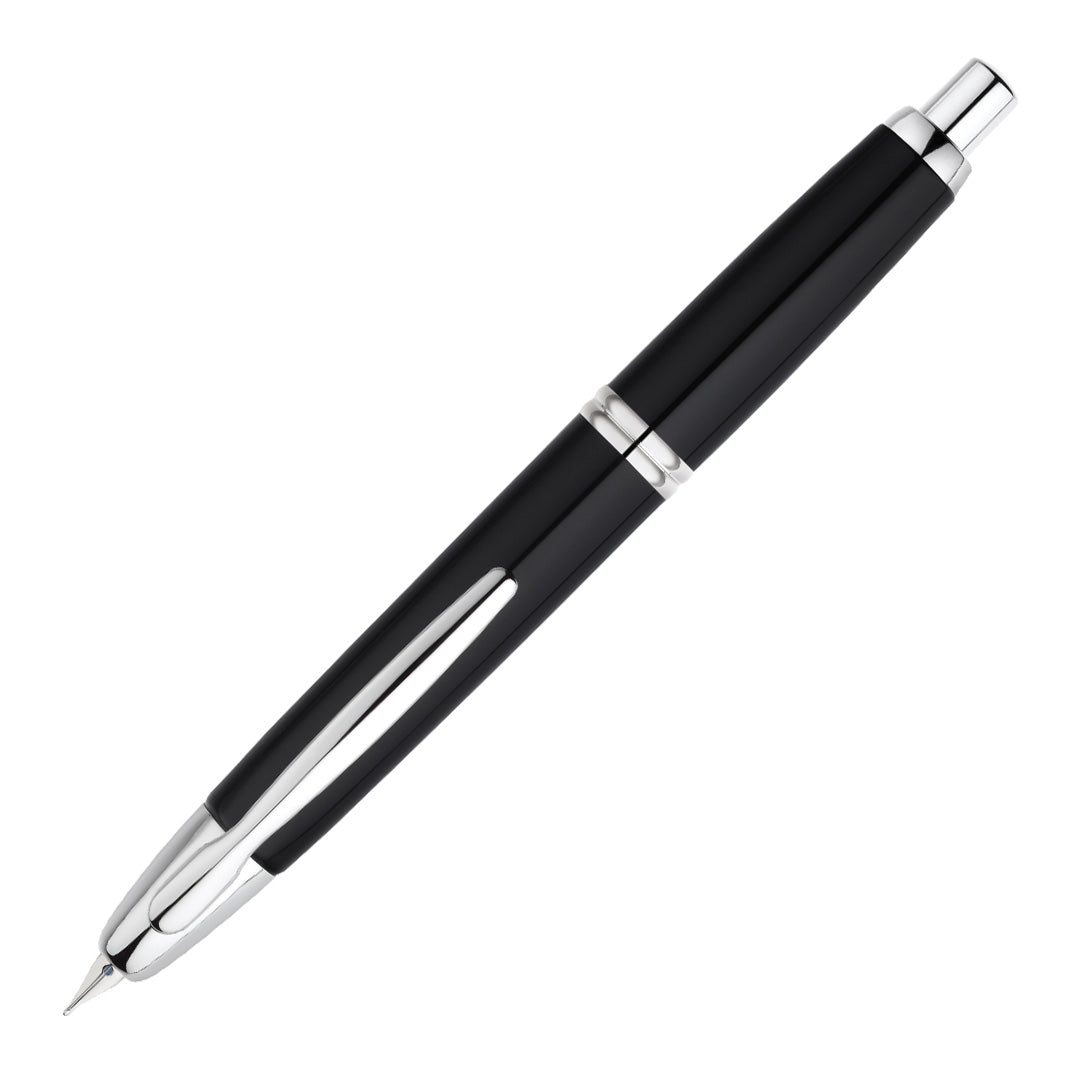 Pilot Capless Fountain Pen Matte Black Rhodium Trim