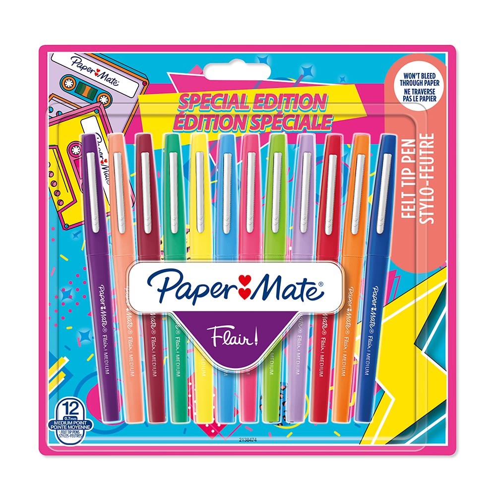 Paper Mate Flair Pen Retro Assorted Set of 12