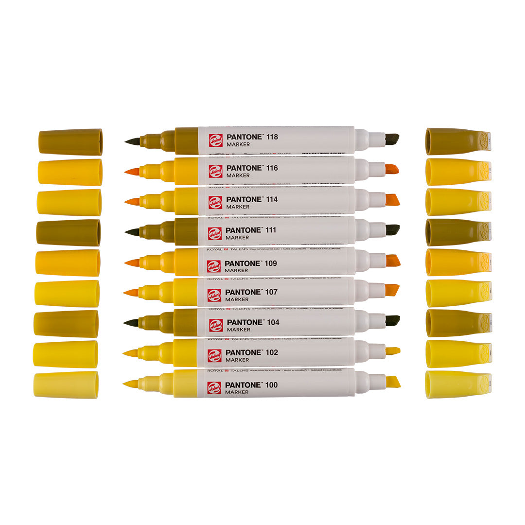 Talens Pantone Water Based Marker Set Of 9 Yellow