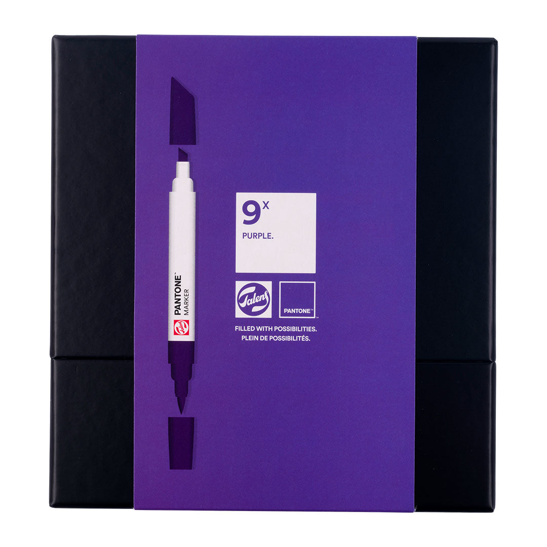 Talens Pantone Water Based Marker Set Of 9 Purple
