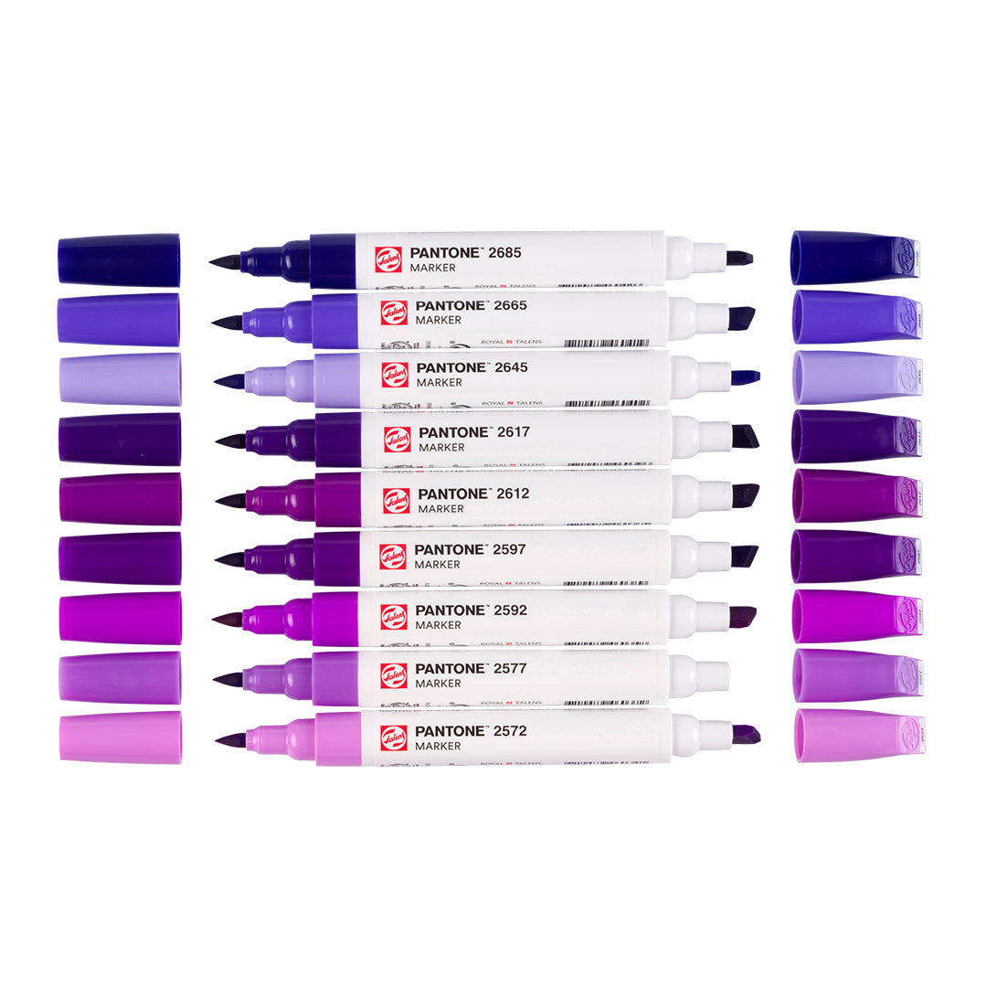 Talens Pantone Water Based Marker Set Of 9 Purple