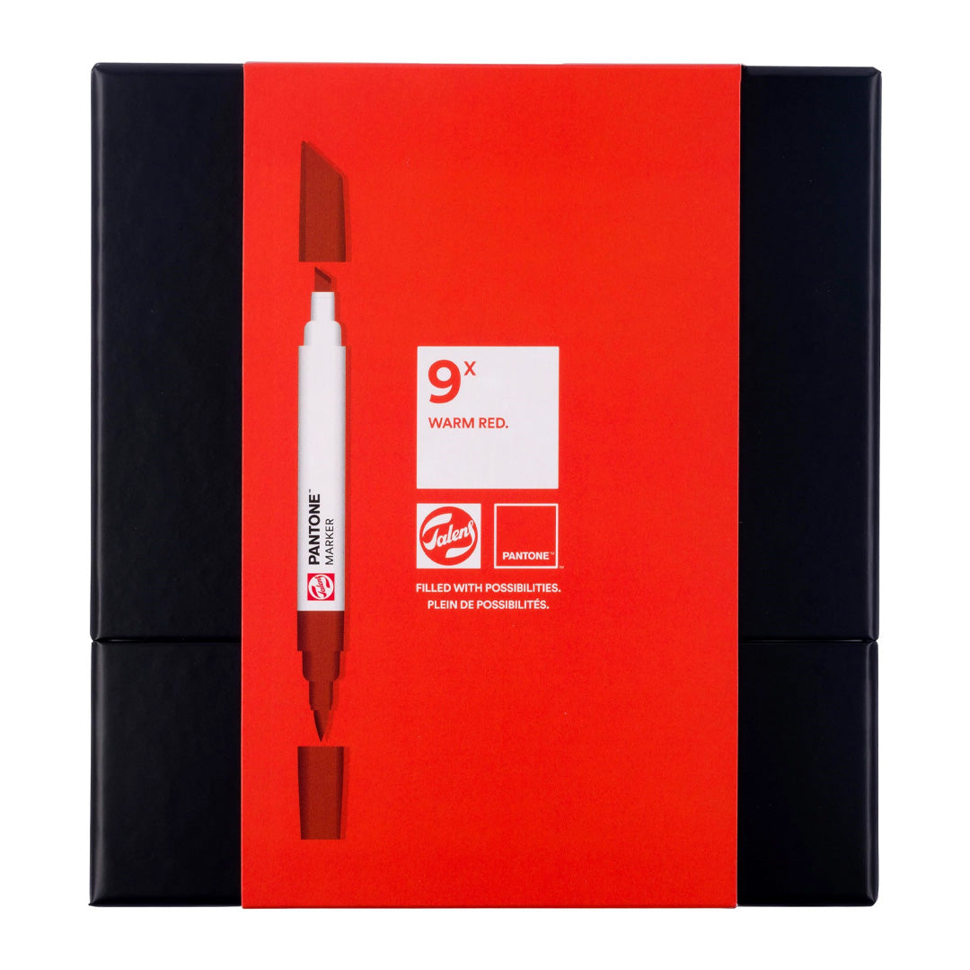 Talens Pantone Water Based Marker Set Of 9 Warm Red