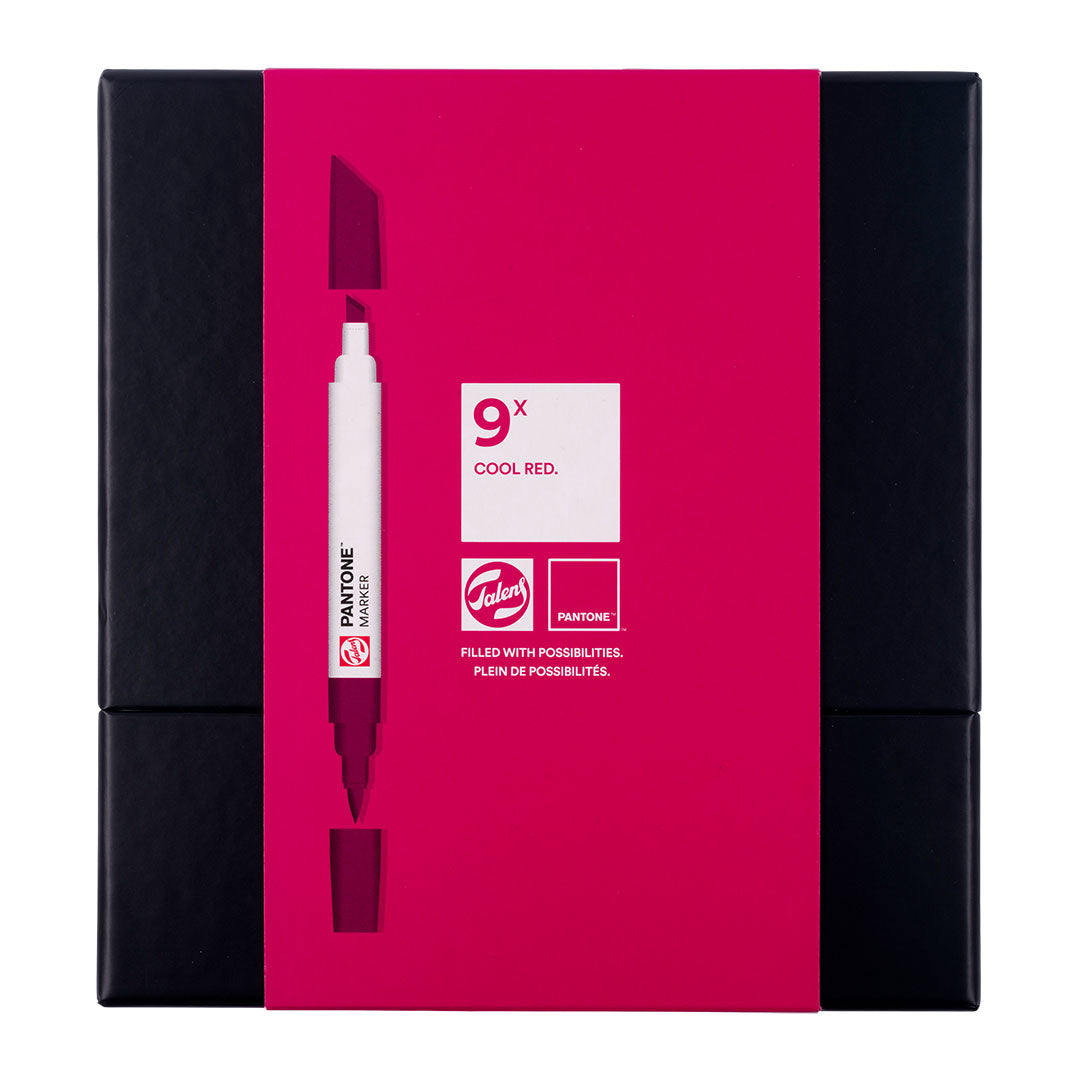 Talens Pantone Water Based Marker Set Of 9 Cool Red