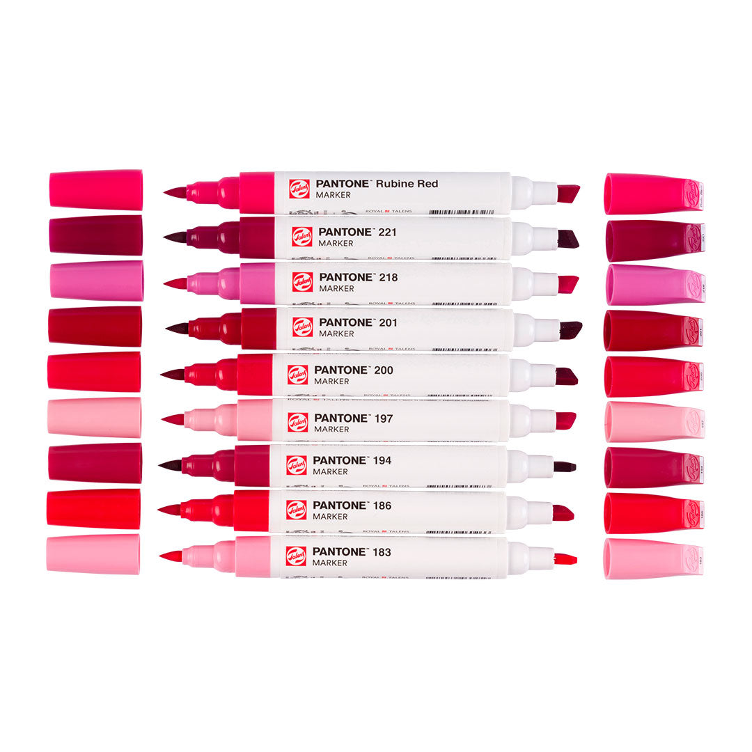 Talens Pantone Water Based Marker Set Of 9 Cool Red