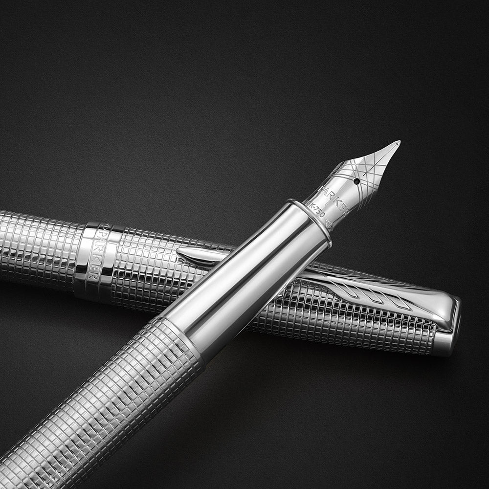 Parker Sonnet Fountain Pen Cisele Palladium 18kt Nib