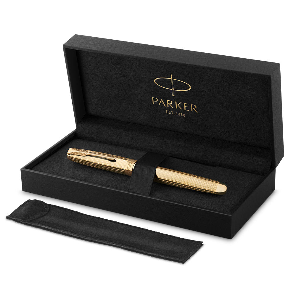 Parker Sonnet Rollerball Pen Cisele Gold