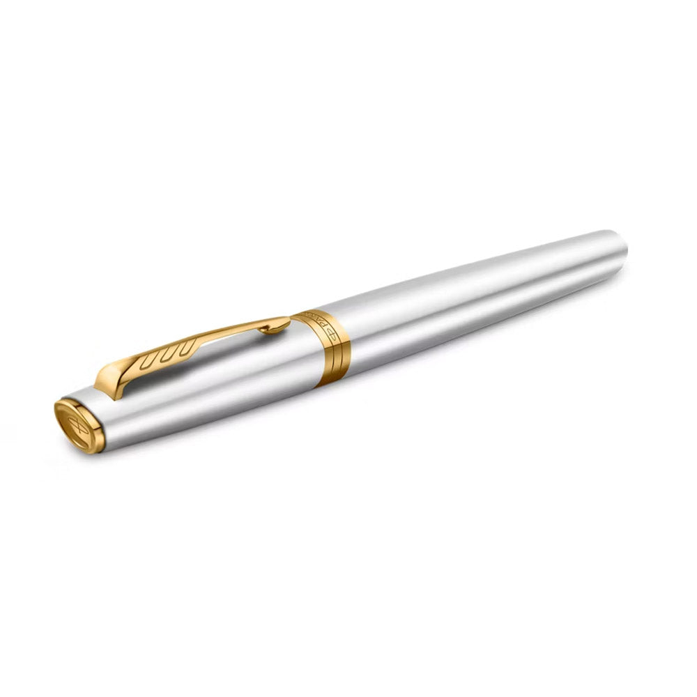 Parker Meridian Rollerball Pen Chrome Lacquer with Gold Trim