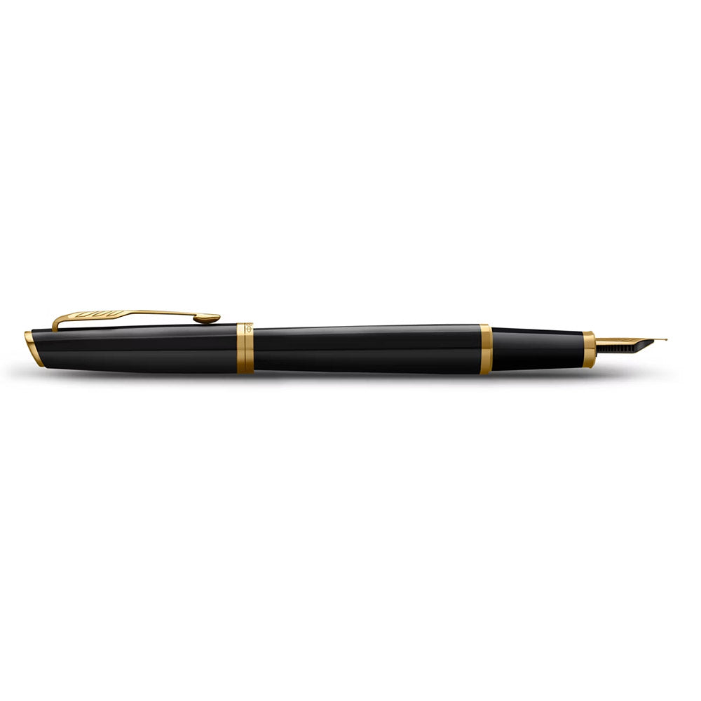 Parker Meridian Fountain Pen Black Lacquer with Gold Trim