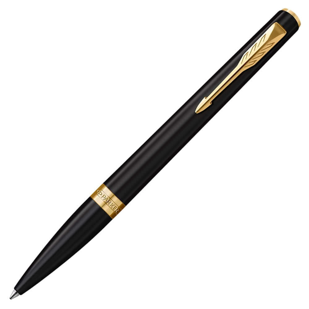 Parker Meridian Ballpoint Pen Black Lacquer with Gold Trim
