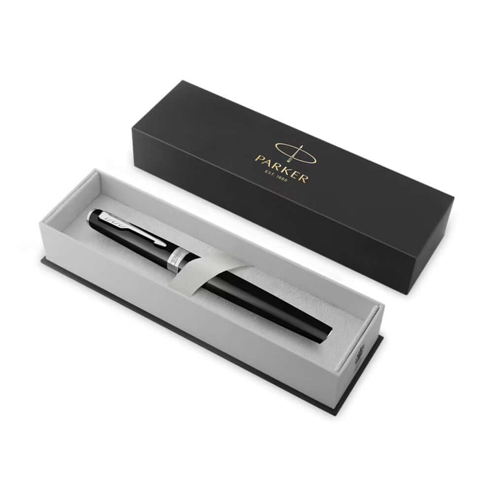 Parker Meridian Rollerball Pen Black Lacquer with Chrome Trim