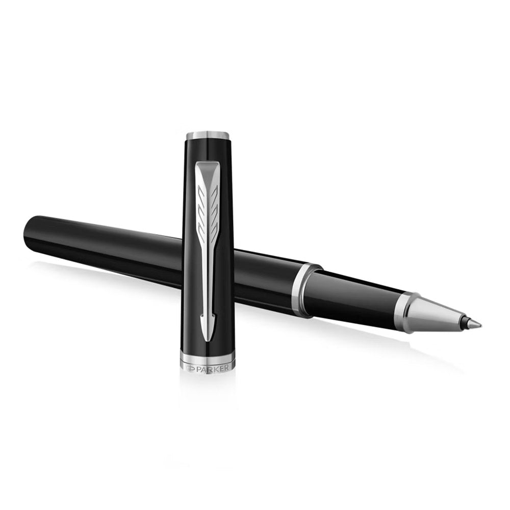 Parker Meridian Rollerball Pen Black Lacquer with Chrome Trim