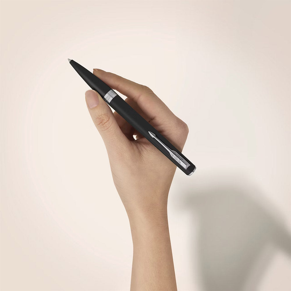 Parker Meridian Ballpoint Pen Black Lacquer with Chrome Trim