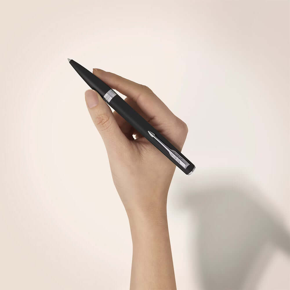 Parker Meridian Ballpoint Pen Black Lacquer with Chrome Trim