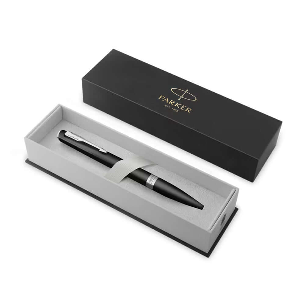 Parker Meridian Ballpoint Pen Black Lacquer with Chrome Trim