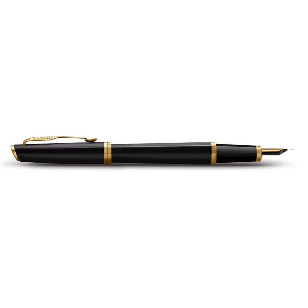 Parker Meridian Fountain Pen Matte Black Lacquer with Gold Trim