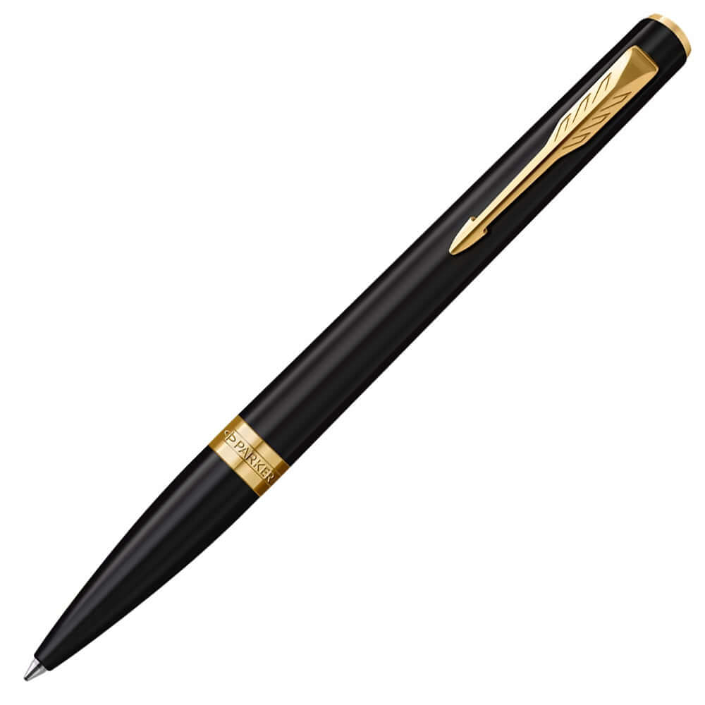 Parker Meridian Ballpoint Pen Matte Black Lacquer with Gold Trim