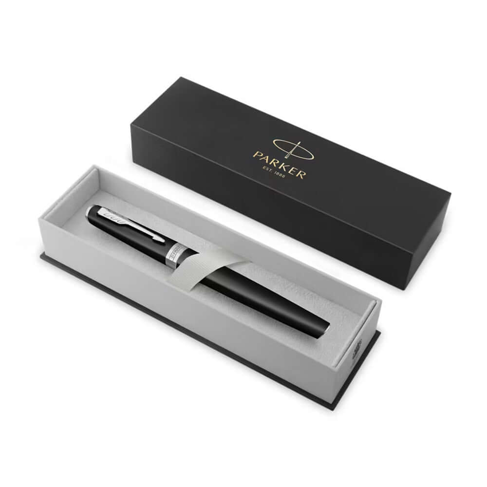 Parker Meridian Fountain Pen Matte Black Lacquer with Chrome Trim