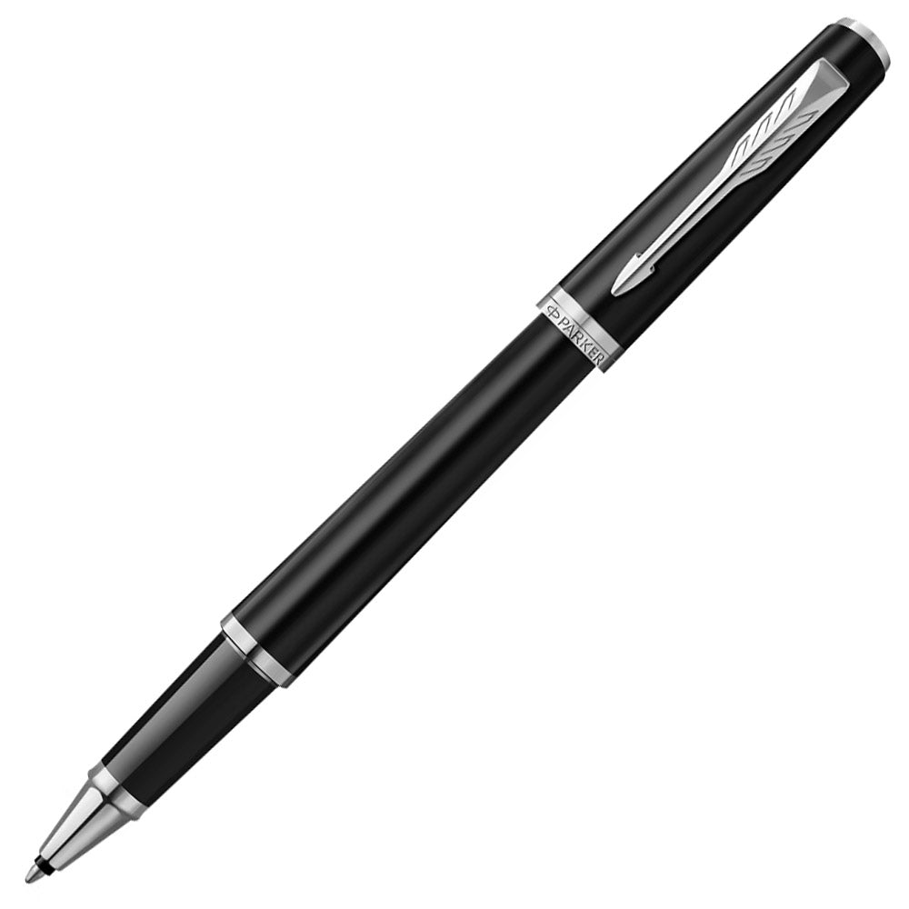 Parker Meridian Rollerball Pen Matte Black Lacquer with Chrome Trim