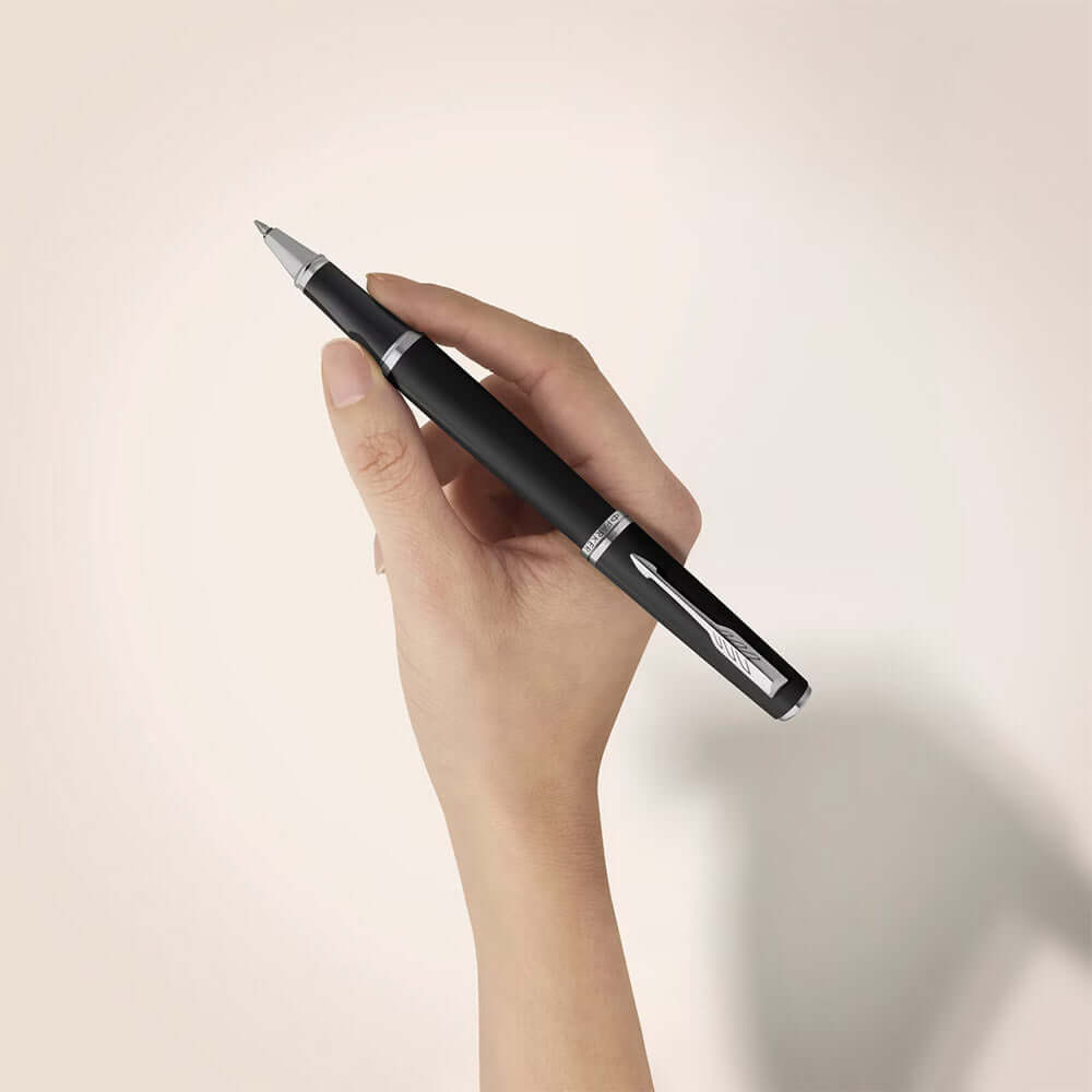 Parker Meridian Rollerball Pen Matte Black Lacquer with Chrome Trim