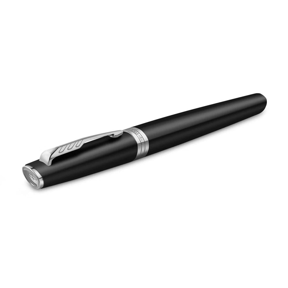 Parker Meridian Rollerball Pen Matte Black Lacquer with Chrome Trim