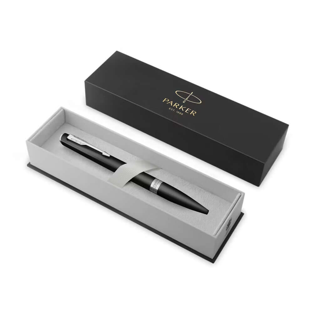Parker Meridian Ballpoint Pen Matte Black Lacquer with Chrome Trim