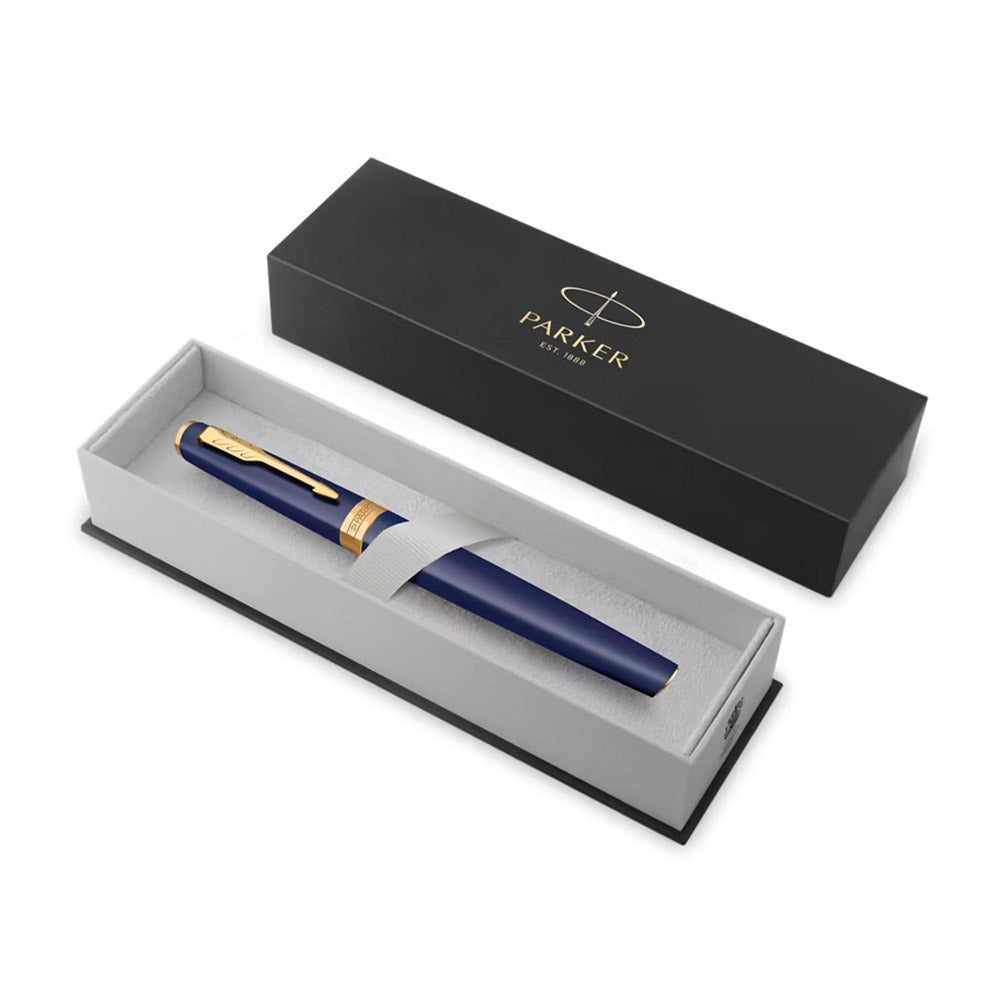 Parker Meridian Rollerball Pen Blue Lacquer with Gold Trim