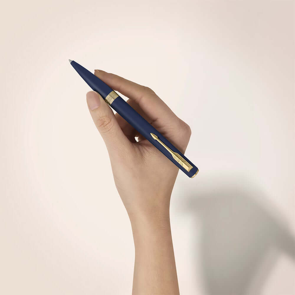 Parker Meridian Ballpoint Pen Blue Lacquer with Gold Trim