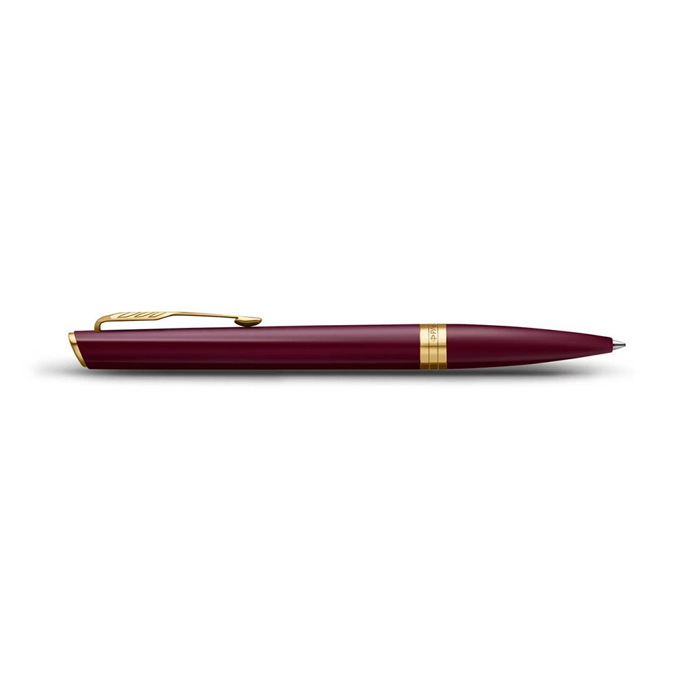 Parker Meridian Ballpoint Pen Red Lacquer with Gold Trim