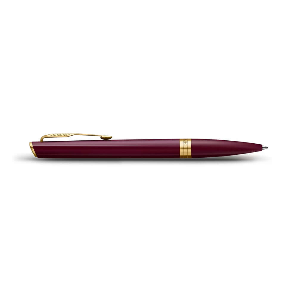 Parker Meridian Ballpoint Pen Red Lacquer with Gold Trim