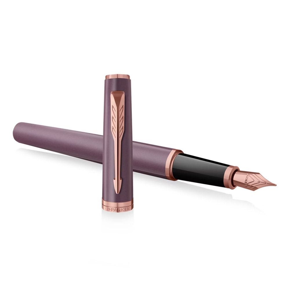 Parker Meridian Fountain Pen Purple Lacquer with Rose Gold Trim