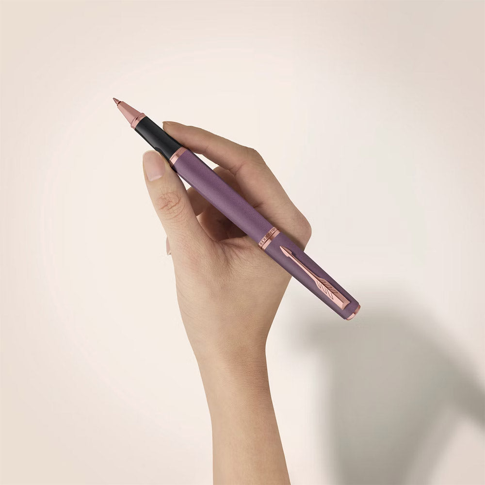 Parker Meridian Rollerball Pen Purple Lacquer with Rose Gold Trim