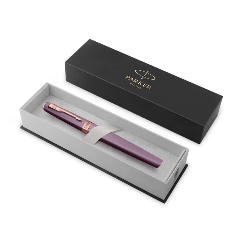 Parker Meridian Rollerball Pen Purple Lacquer with Rose Gold Trim