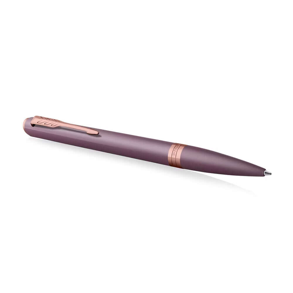Parker Meridian Ballpoint Pen Purple Lacquer with Rose Gold Trim