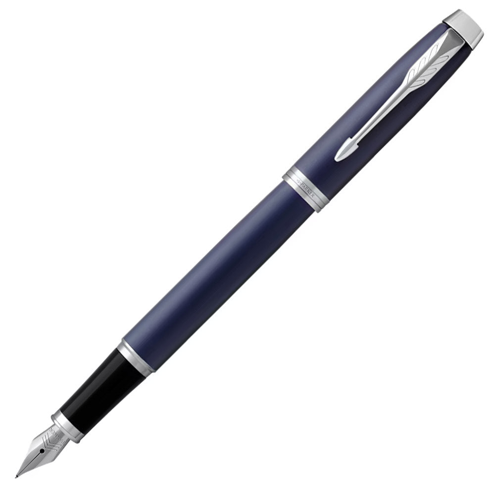 Parker IM Fountain Pen Blue Lacquer with Chrome Trim