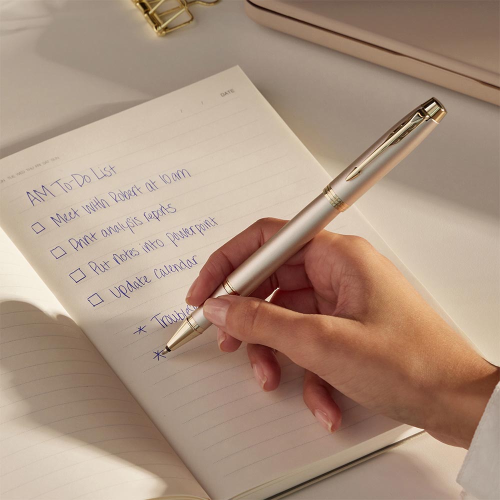 Parker IM Champagne Rollerball Pen by Parker at Cult Pens